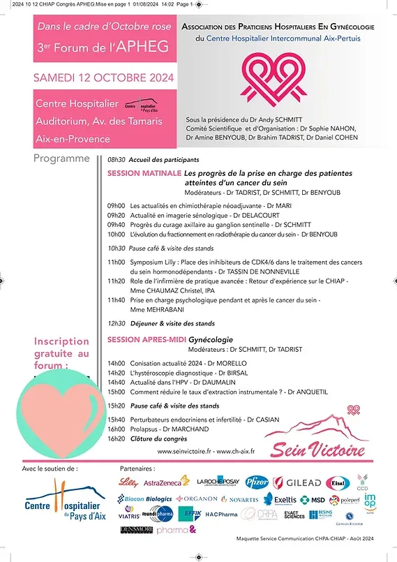 retrouver notre orthopédiste orthésiste au Centre Hospitalier CHIAP,  à Aix-en-Provence le 12 Octobre.