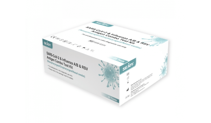 tests de dépistage antigéniques combinés Grippe A/B + COVID 19 + RSV 