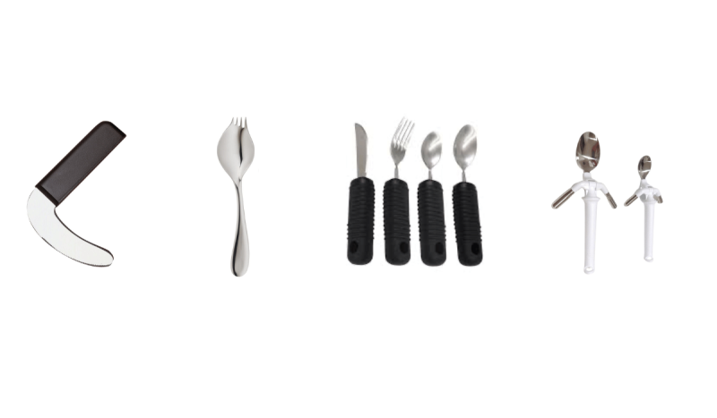 Couverts ergonomiques, aides techniques pour la cuisine