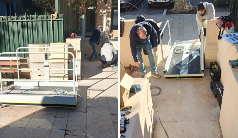 Installation de la plateforme élévatrice Liftboy 3 à Trets en PACA